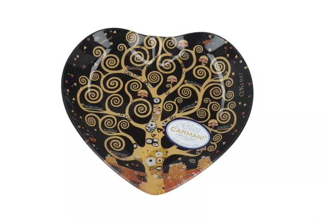 Talerz dekoracyjny w kształcie serca 19 cm Carmani - Gustav Klimt, Drzewo życia 33.198-1405 Talerz dekoracyjny w kształcie serca 19 cm Carmani - Gustav Klimt, Drzewo życia 33.198-1405