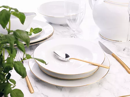 Serwis obiadowy na 6 osób (24 el.) Bogucice - Lolita Gold 1162