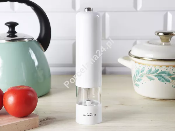 Młynek elektryczny do soli / pieprzu 20 cm Karl Hausmann - Biały 6.MŁ.6281 Młynek elektryczny do soli / pieprzu 20 cm Karl Hausmann - Biały 6.MŁ.6281