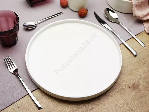 Talerz płytki 28 cm Chic - Verso White Talerz płytki 28 cm Chic - Verso White