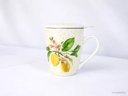 Kubek z zaparzaczem i pokrywką 0,34 L Arca Italy - Flowers 956098