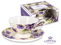 Filiżanka ze spodkiem 0,20 L Carmani - Bratki 33.840-1011