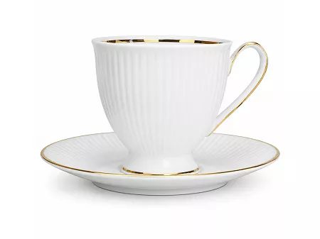 Filiżanka ze spodkiem 0,25 l / 15 cm Chodzież - Dalia 3612 Złota Linia