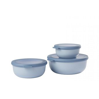 Zestaw 3 misek z pokrywkami Mepal - Cirqula Nordic Blue 1KM.MIS.M578