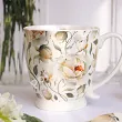 Kubek na stopce  0,51 L Duo - English roses white 15.ENG-W.K51