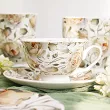 Kubek na stopce  0,51 L Duo - English roses white 15.ENG-W.K51