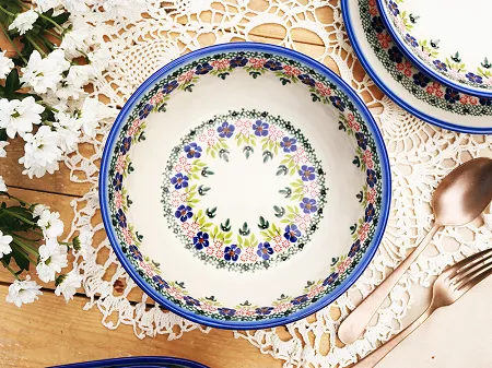 Salaterka 23 cm Bolesławiec - Mariańska Koronka gat. I