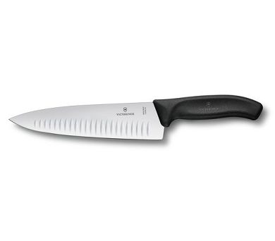 Nóż szefa kuchni z ryflowanym ostrzem 20 cm Victorinox - Swiss Classic Black V.SC.B.6.8083.20B