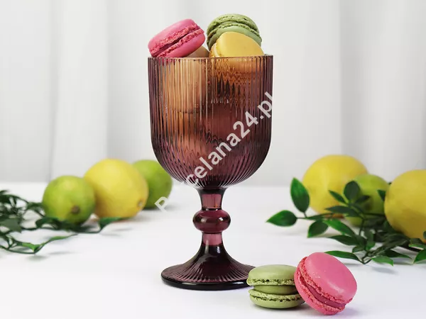 Szklanka na stopce 0,37 L Altom Design - Selena Różowa 07.SEL.7670 Szklanka na stopce 0,37 L Altom Design - Selena Różowa 07.SEL.7670