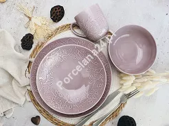 Serwis obiadowo-herbaciany na 6 osób (26 el) Lubiana - Hanami Pudrowy Róż