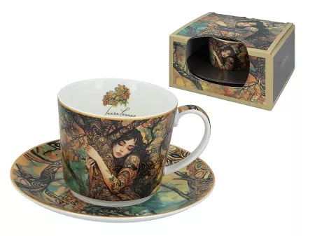 Filiżanka ze spodkiem 0,23 L Carmani - L. Lozano, Lady`s Floral Symphony 33.840-7550