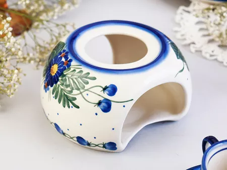 Podgrzewacz (pod czajnik 1,5 L) Bolesławiec - Kwiaty Kuleszy gat. I