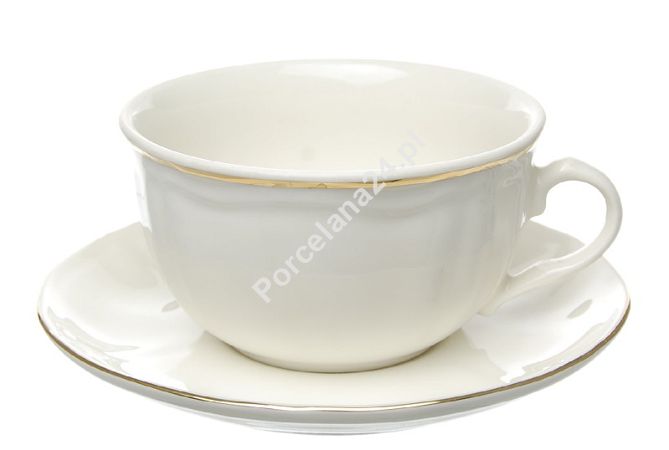 Filiżanka ze spodkiem 0,35 L / 16 cm (do herbaty) Karolina - Castel 23011 - ecru Filiżanka ze spodkiem 0,35 L / 16 cm (do herbaty) Karolina - Castel 23011 - ecru