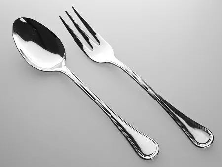 Kpl. sztućców do serwowania (łyżka + widelec) 23,8 cm 3V Venosta - Inglese