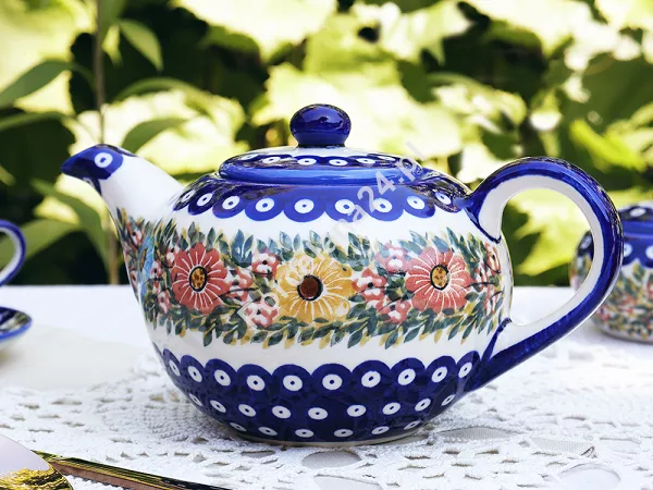 Czajnik 1,5 L Bolesławiec - Rajska Łąka gat. I Czajnik 1,5 L Bolesławiec - Rajska Łąka gat. I