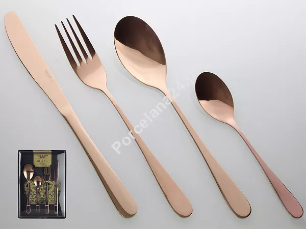 Komplet sztućców 24 cz. na 6 osób PINTINOX - Royal Satin Copper (2.0 mm) 23.2CS0.7091.K24 Komplet sztućców 24 cz. na 6 osób PINTINOX - Royal Satin Copper (2.0 mm) 23.2CS0.7091.K24