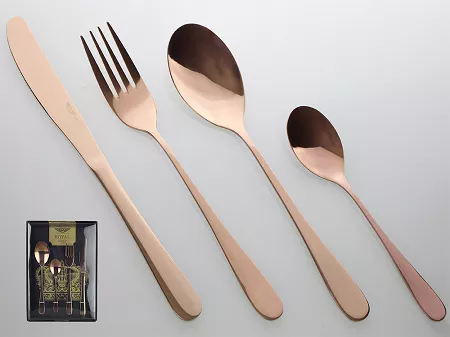 Komplet sztućców 24 cz. na 6 osób PINTINOX - Royal Satin Copper (2.0 mm) 23.2CS0.7091.K24