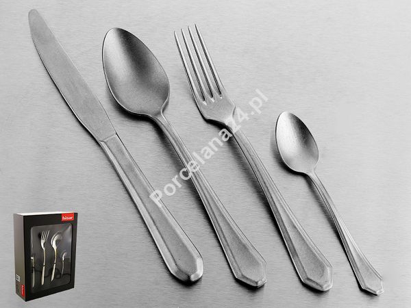 Komplet sztućców 24 cz. na 6 osób Hisar - Riva Vintage (4.0/3.0 mm) satynowane Komplet sztućców 24 cz. na 6 osób Hisar - Riva Vintage (4.0/3.0 mm) satynowane