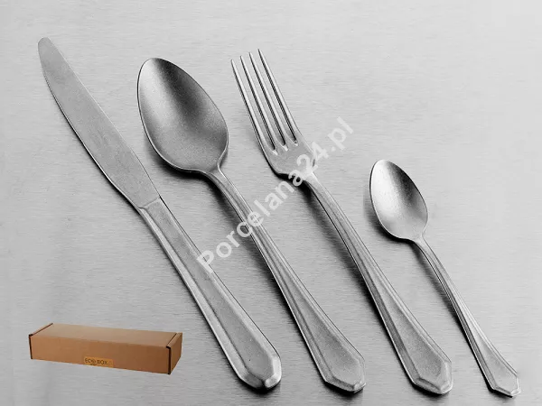 Komplet sztućców 24 cz. na 6 osób Hisar - Riva Vintage (4.0/3.0 mm) satynowane Komplet sztućców 24 cz. na 6 osób Hisar - Riva Vintage (4.0/3.0 mm) satynowane