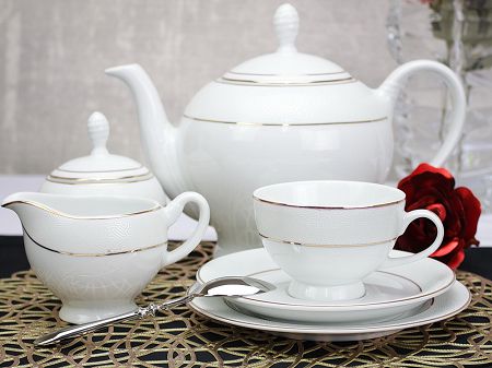 Garnitur do herbaty na 12 osób (39 el.) Bogucice - Emily Gold 1136