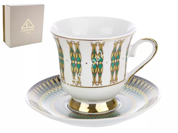 Filiżanka ze spodkiem 0,25 L / 14,5 cm (do kawy) Ćmielów - Astra G413 India GIFT BOX Filiżanka ze spodkiem 0,25 L / 14,5 cm (do kawy) Ćmielów - Astra G413 India GIFT BOX