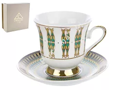 Filiżanka ze spodkiem 0,25 L / 14,5 cm (do kawy) Ćmielów - Astra G413 India GIFT BOX