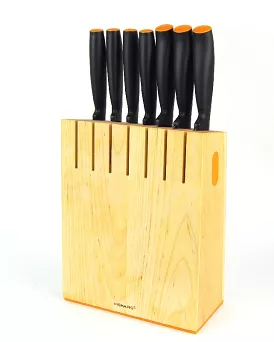 Zestaw 7 noży w drewnianym bloku - Fiskars - Functional Form 1014225