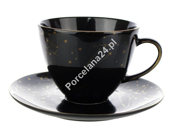 Filiżanka ze spodkiem 0,45 L / 18 cm Bogucice - Zodiak Black 973 Filiżanka ze spodkiem 0,45 L / 18 cm Bogucice - Zodiak Black 973