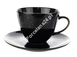 Filiżanka ze spodkiem 0,45 L / 18 cm Bogucice - Zodiak Black 973