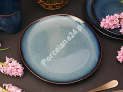 Talerz płytki 25,5 cm Altom Design - Reactive Navy Blue 07.RN.TP26
