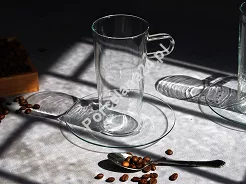 Filiżanka szklana ze spodkiem 0,35 L Trendglas - COSTA III 4E.210724
