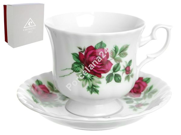 Filiżanka ze spodkiem 0,22 L / 14,5 cm (prosta) Chodzież - Iwona B826 BORDOWA RÓŻA Gift Box Filiżanka ze spodkiem 0,22 L / 14,5 cm (prosta) Chodzież - Iwona B826 BORDOWA RÓŻA Gift Box