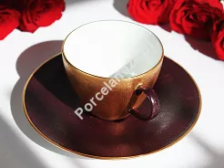 Filiżanka ze spodkiem 0,26 L / 17 cm Porcel - Golden Velvet GIFT BOX 10.GOV.FS26