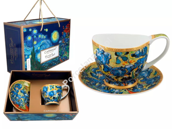 Filiżanka ze spodkiem 0,35 L Carmani - Vincent van Gogh - Irysy 33.830-1002 Filiżanka ze spodkiem 0,35 L Carmani - Vincent van Gogh - Irysy 33.830-1002