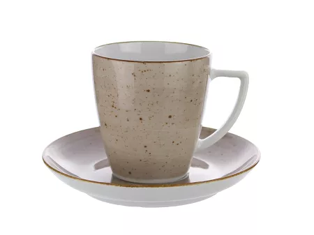 Filiżanka ze spodkiem 0,2 L / 14 cm Lubiana - Beata/Sonia 6630T BRĄZOWY