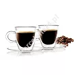 Zestaw 2 filiżanek  termicznych ze spodkiem do espresso z podwójną ścianką 50 ml Vialli Design - Amo 3055