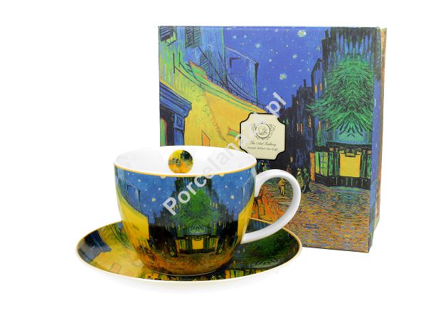 Filiżanka jumbo ze spodkiem 0,47 L Duo - Terrace at night by Vincent Van Gogh 15.TER.FSJ Filiżanka jumbo ze spodkiem 0,47 L Duo - Terrace at night by Vincent Van Gogh 15.TER.FSJ