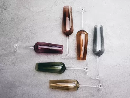 Kpl. kieliszków do szampana 220 ml (6 szt.) Bohemia - Ardea Smokey 101297