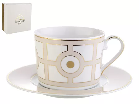 Filiżanka ze spodkiem 0,25 L / 15,7 cm Ćmielów - Jenny G542 GIFT BOX