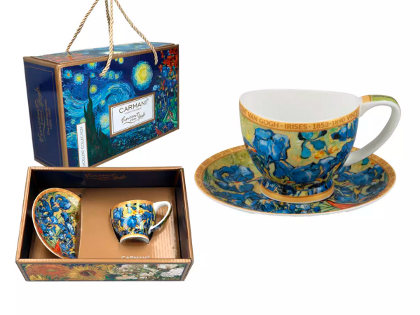 Filiżanka ze spodkiem 0,1 L Carmani - Vincent van Gogh Irysy 33.830-1052 Filiżanka ze spodkiem 0,1 L Carmani - Vincent van Gogh Irysy 33.830-1052