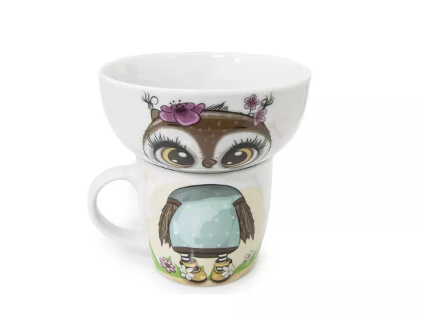 Garnitur dziecięcy (2 el) Bella Fiore - Sowa 1TR.DZ.37984 Garnitur dziecięcy (2 el) Bella Fiore - Sowa 1TR.DZ.37984