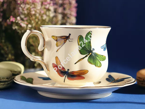 Kpl. filiżanek ze spodkiem 260 ml (2 szt.) Duo - Ecru Ważki 15.WAŻ.K2FS Kpl. filiżanek ze spodkiem 260 ml (2 szt.) Duo - Ecru Ważki 15.WAŻ.K2FS