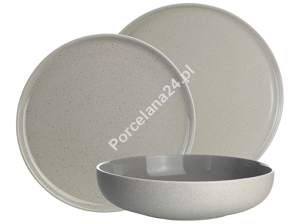 Komplet talerzy na 6 osób (18 el.) Bogucice - Alumina Granite Silver Grey Nordic 1130 Komplet talerzy na 6 osób (18 el.) Bogucice - Alumina Granite Silver Grey Nordic 1130