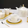 Garnitur do kawy na 12 osób (40 el.) Ćmielów - Jenny Solaris White - Gold