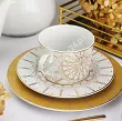 Garnitur do kawy na 12 osób (40 el.) Ćmielów - Jenny Solaris White - Gold