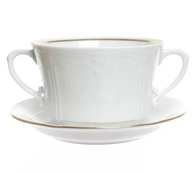 Bulionówka ze spodkiem 0,4 L / 16 cm Chodzież - Kamelia ZŁOTA LINIA B014
