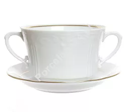 Bulionówka ze spodkiem 0,4 L / 16 cm Chodzież - Kamelia ZŁOTA LINIA B014