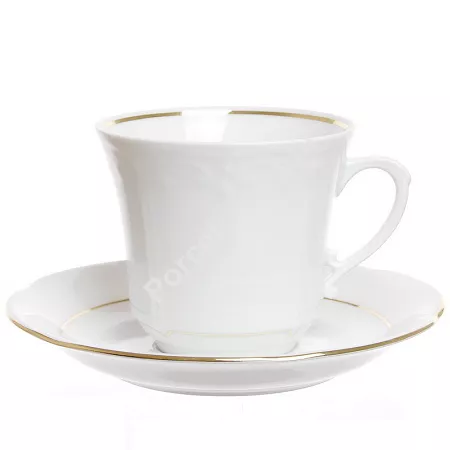 Filiżanka ze spodkiem 0,25 L / 15,5 cm Chodzież - Kamelia B014 ZŁOTA LINIA Filiżanka ze spodkiem 0,25 L / 15,5 cm Chodzież - Kamelia B014 ZŁOTA LINIA