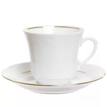 Filiżanka ze spodkiem 0,25 L / 15,5 cm Chodzież - Kamelia ZŁOTA LINIA B014