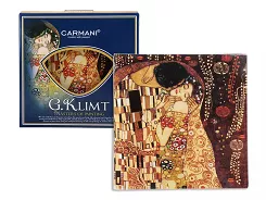 Talerz dekoracyjny 13 x 13 cm Carmani - Gustav Klimt - Pocałunek 33.198-1071